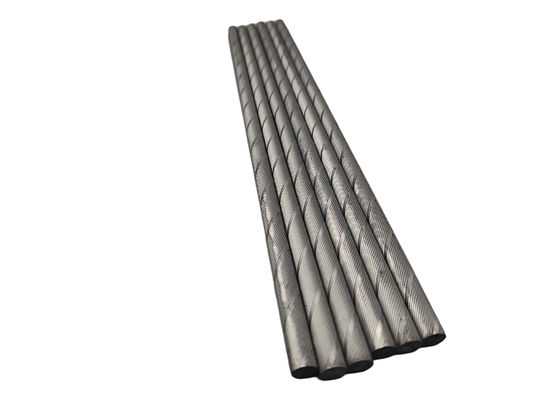 jakość Customizable Length Ground Surface Finish Cemented Carbide Helical Rods for Precision Cutting fabryka